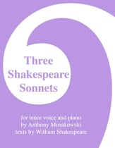 Three Shakespeare Sonnets Vocal Solo & Collections sheet music cover